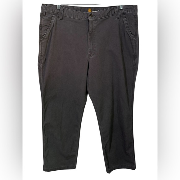 Carhartt Mens Rugged Flex Relaxed Fit Canvas Work Pants Cotton Gray 42 x 30 - Picture 1 of 9